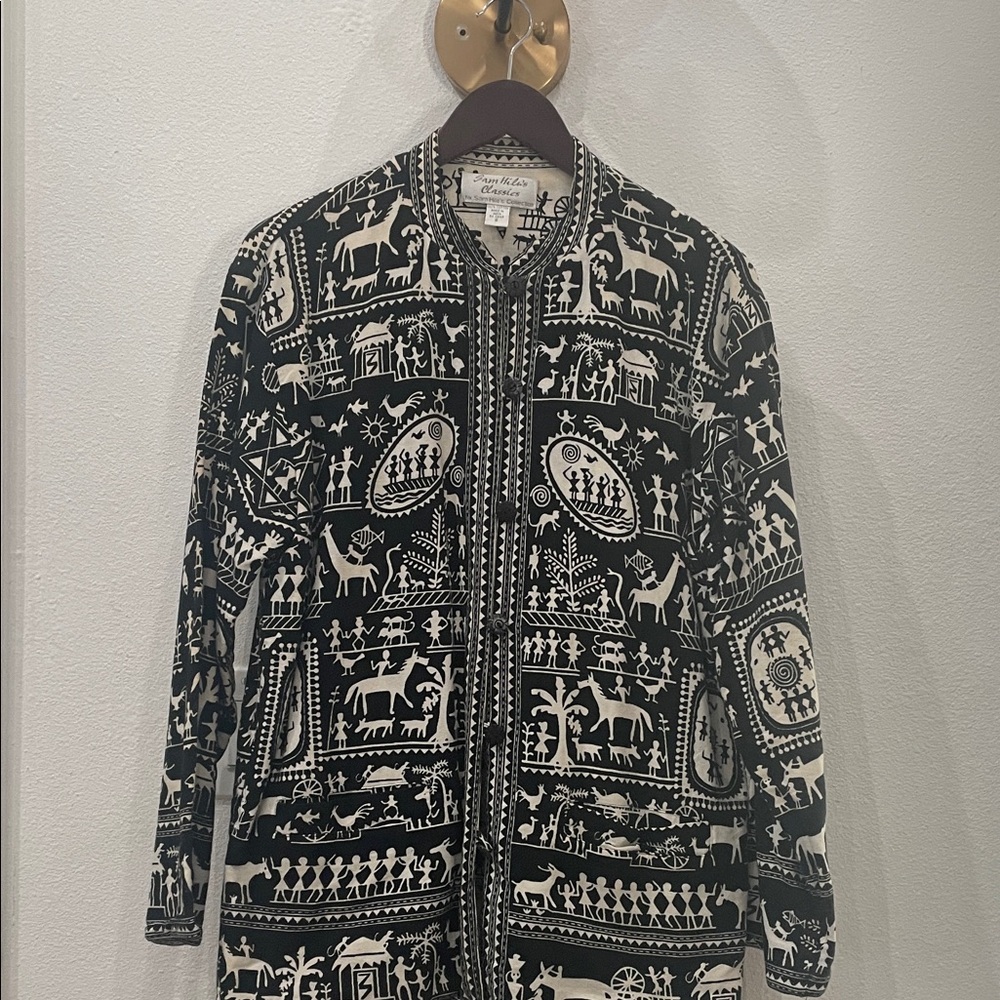 Black and White Patterned Jacket
